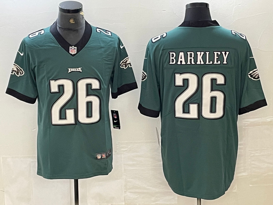 Men's Philadelphia Eagles Saquon Barkley #26 Midnight Green Game Player Jerseys
