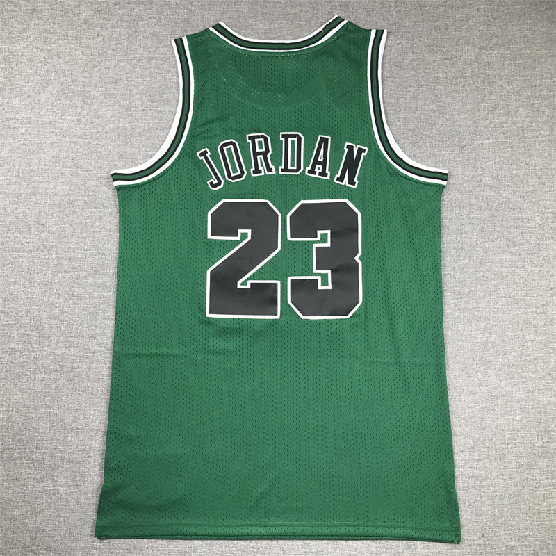 Men's Chicago Bulls Michael Jordan #23 Green 1997-98 Hardwood Classics Authentic Jerseys