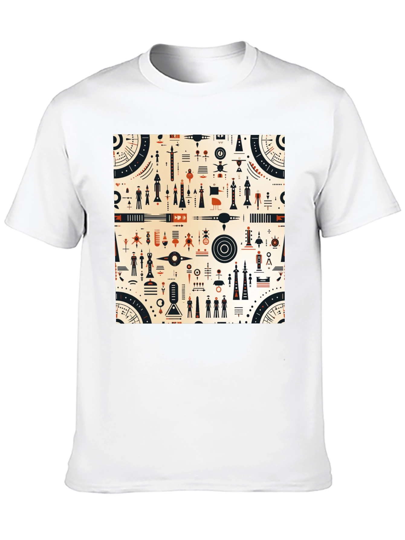 Abstract Graphic Tee - Retro Atomic Style