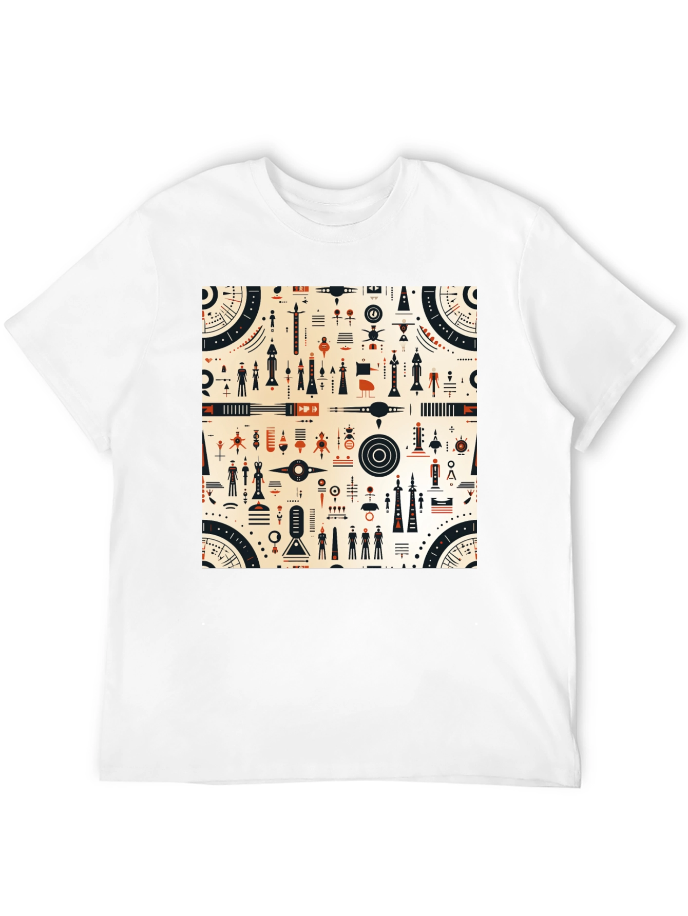 Abstract Graphic Tee - Retro Atomic Style