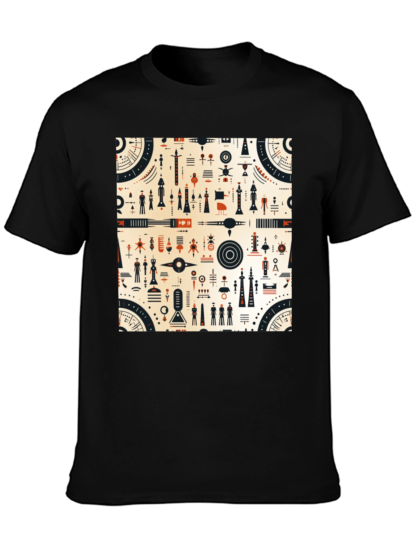 Abstract Graphic Tee - Retro Atomic Style