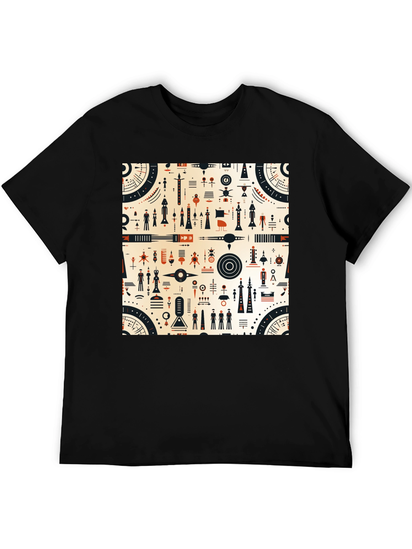Abstract Graphic Tee - Retro Atomic Style