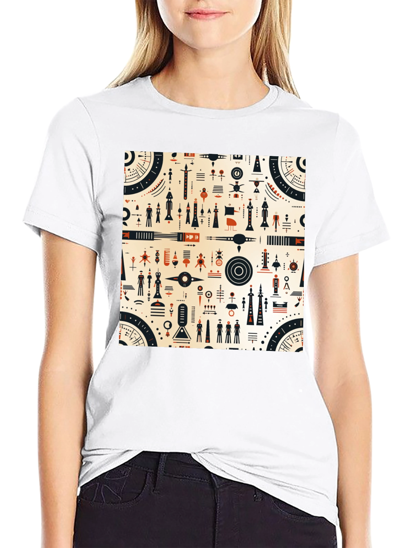 Abstract Graphic Tee - Retro Atomic Style