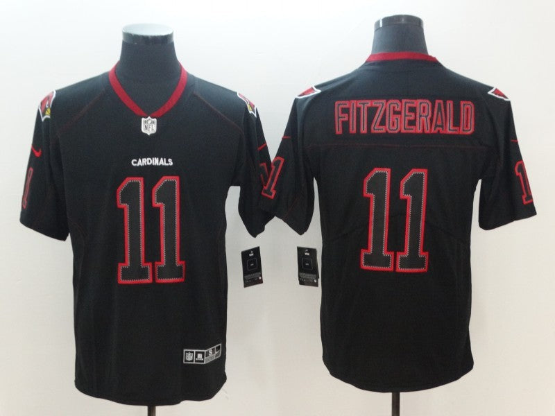 Men's Arizona Cardinals Larry Fitzgerald #11 Black Authentic Game Jerseys