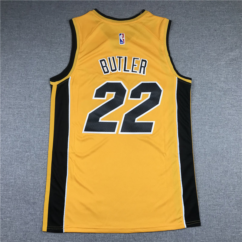 Men's Miami Heat Jimmy Butler #22 NBA Yellow Swingman Jerseys