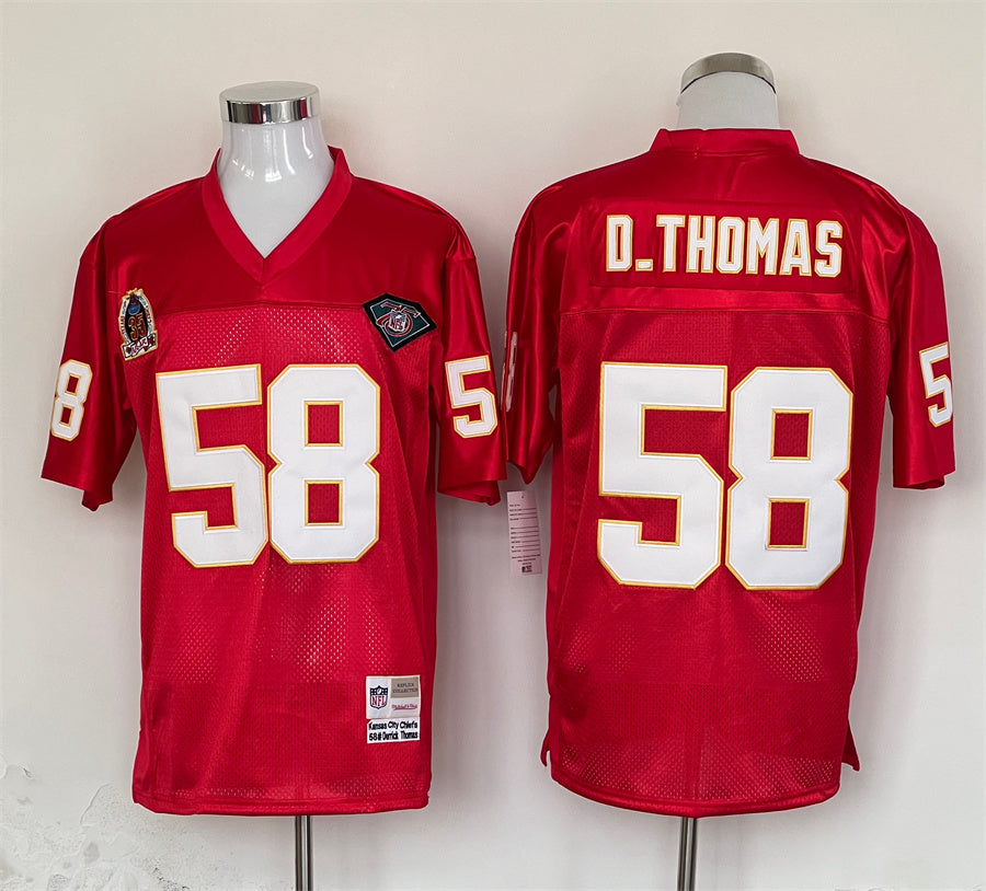 Men's Kansas City Chiefs Derrick Thomas Mitchell & Ness Red Legacy Replica Jerseys