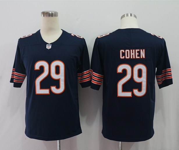 Men's Chicago Bears Tarik Cohen #29 Navy Vapor Limited Jerseys