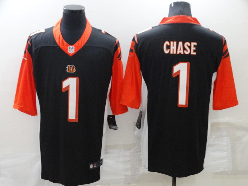 Men's Cincinnati Bengals Ja'Marr Chase #1 Black Alternate Game Player Jerseys