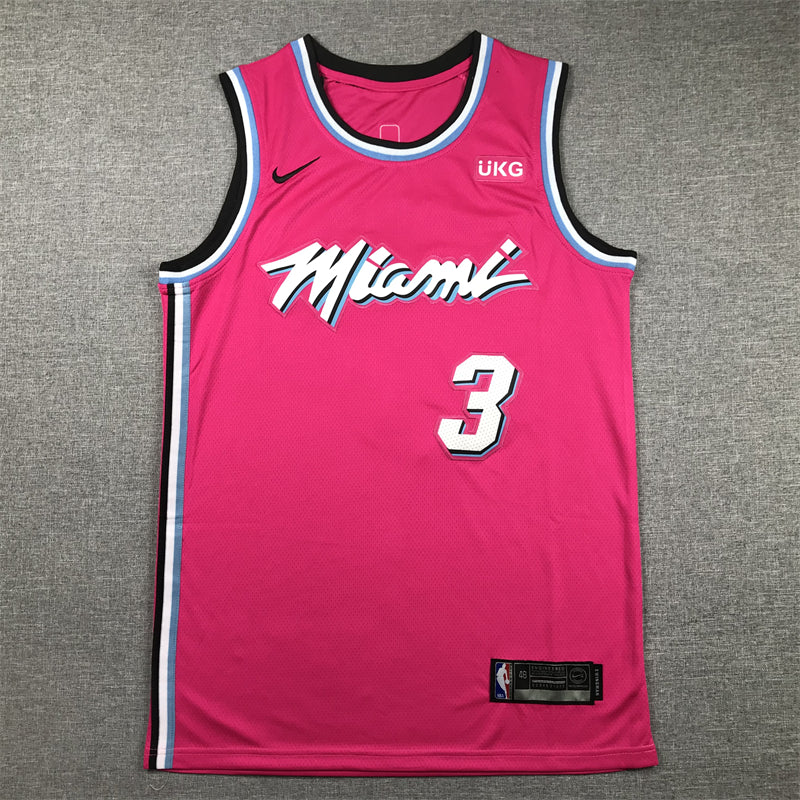 Men's Miami Heat Dwyane Wade #3 Pink Swingman Player Jerseys
