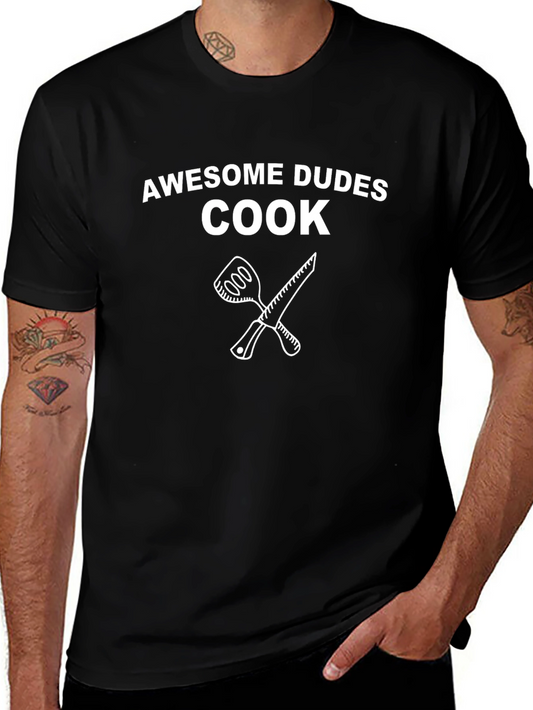 Awesome Dudes Cook Graphic Tee - Chef Life