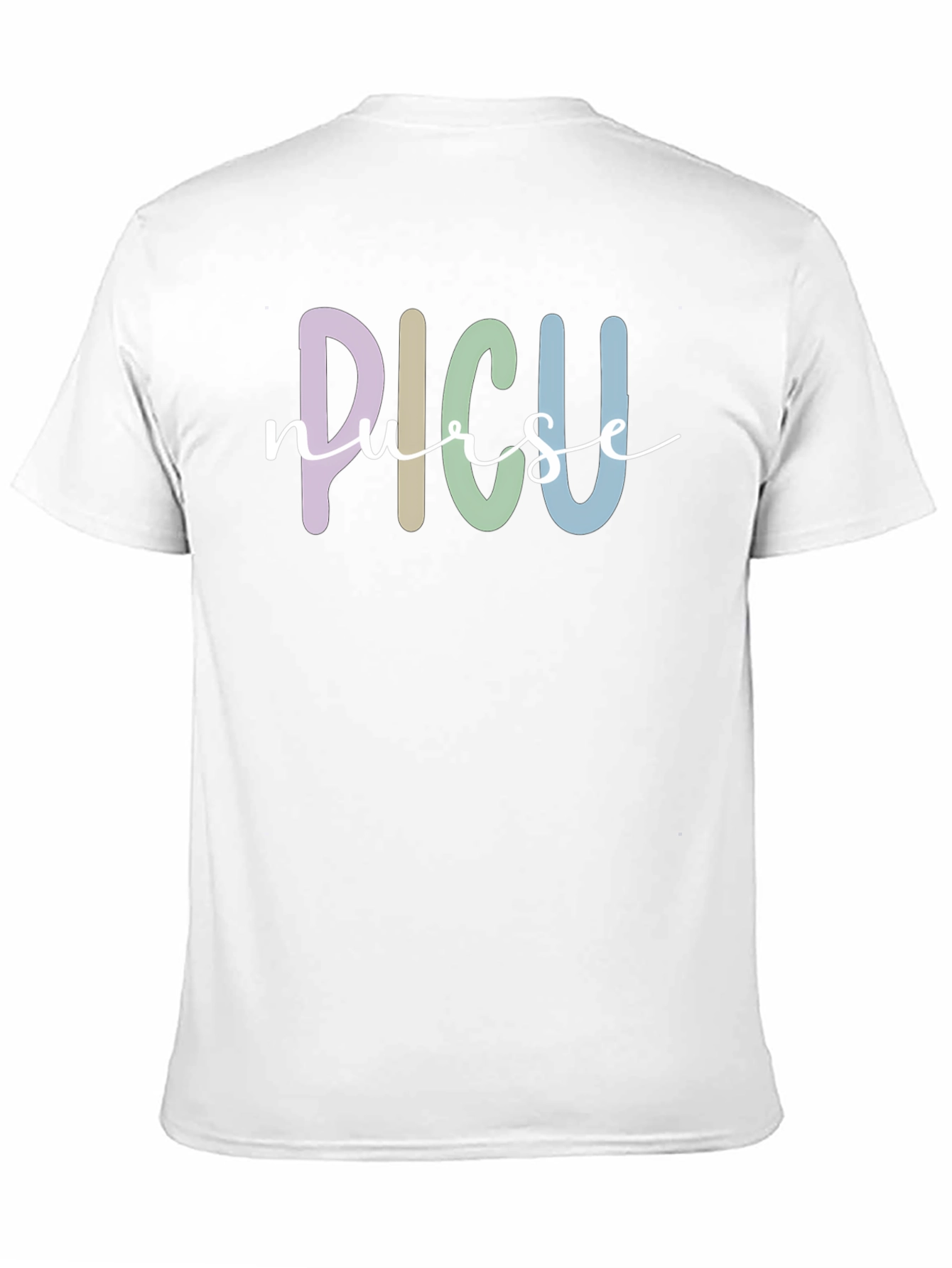 PICU Nurse T-Shirt - Black Cotton Blend