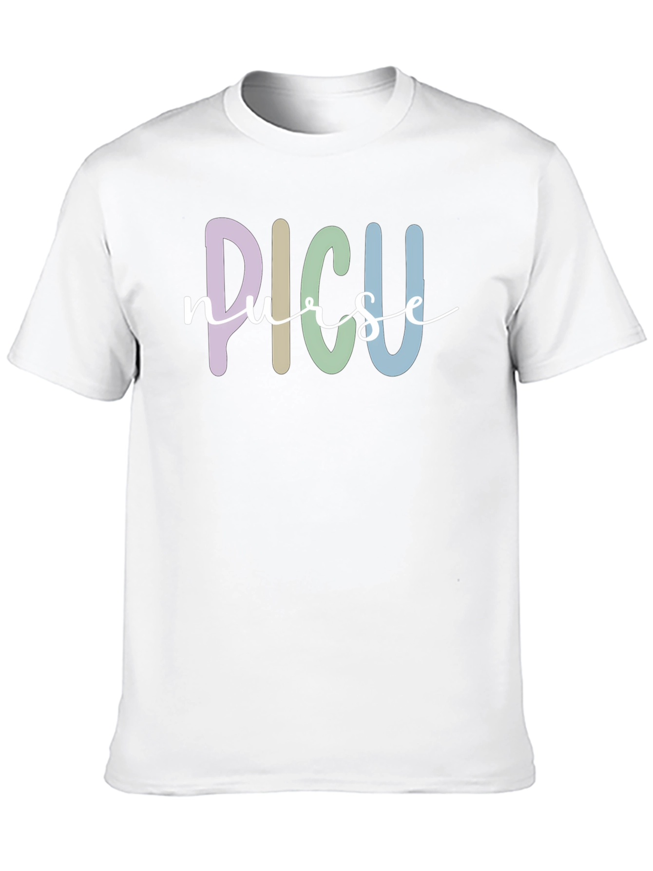 PICU Nurse T-Shirt - Black Cotton Blend