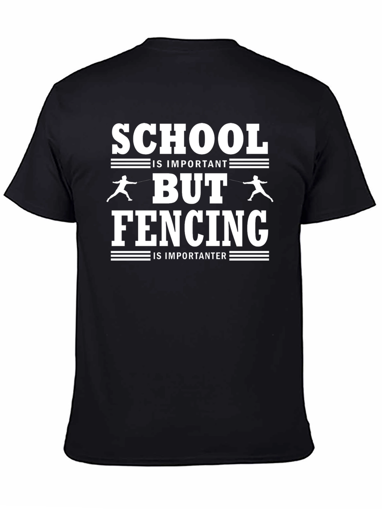 School vs. Fencing T-Shirt - Funny Athlete Tee