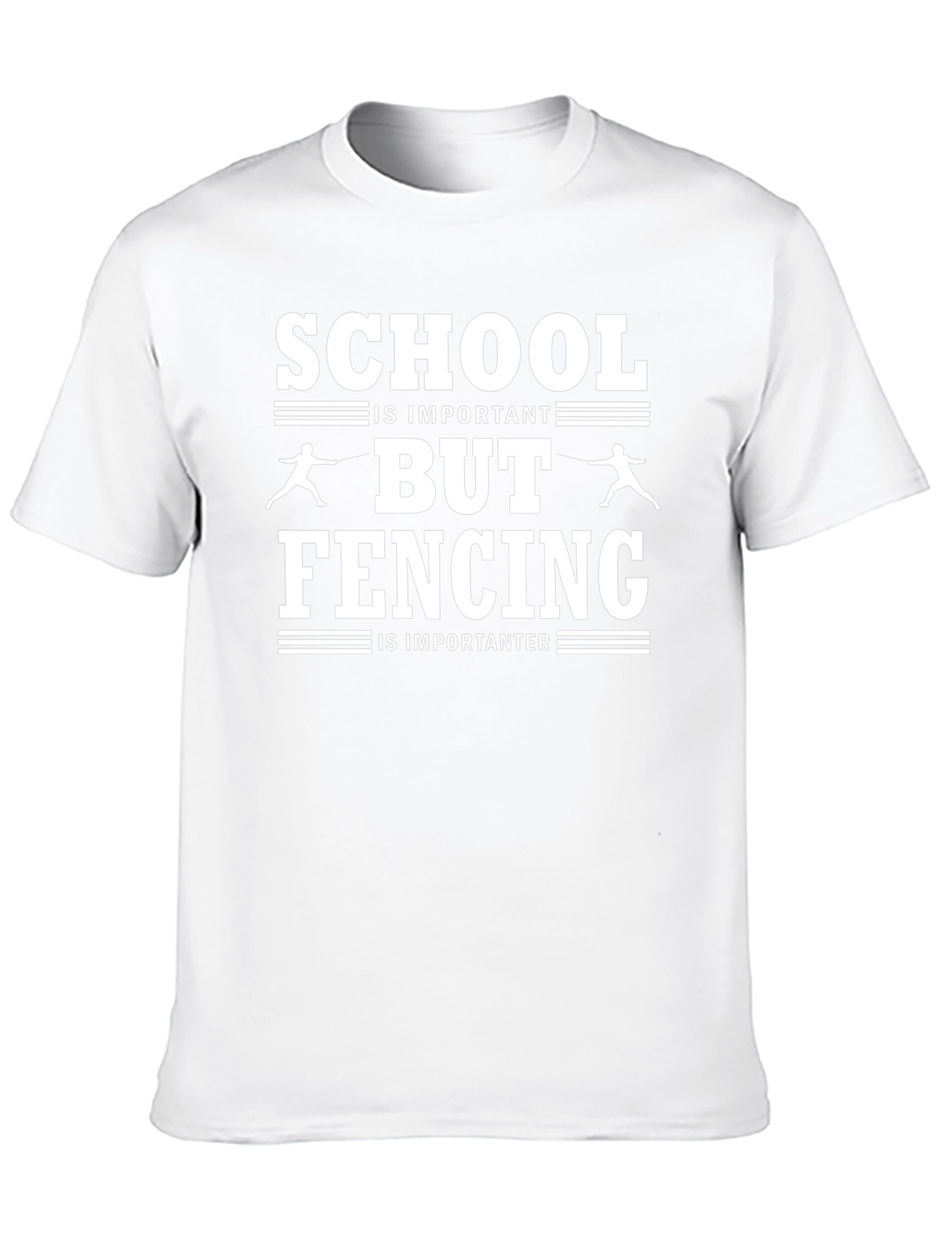 School vs. Fencing T-Shirt - Funny Athlete Tee