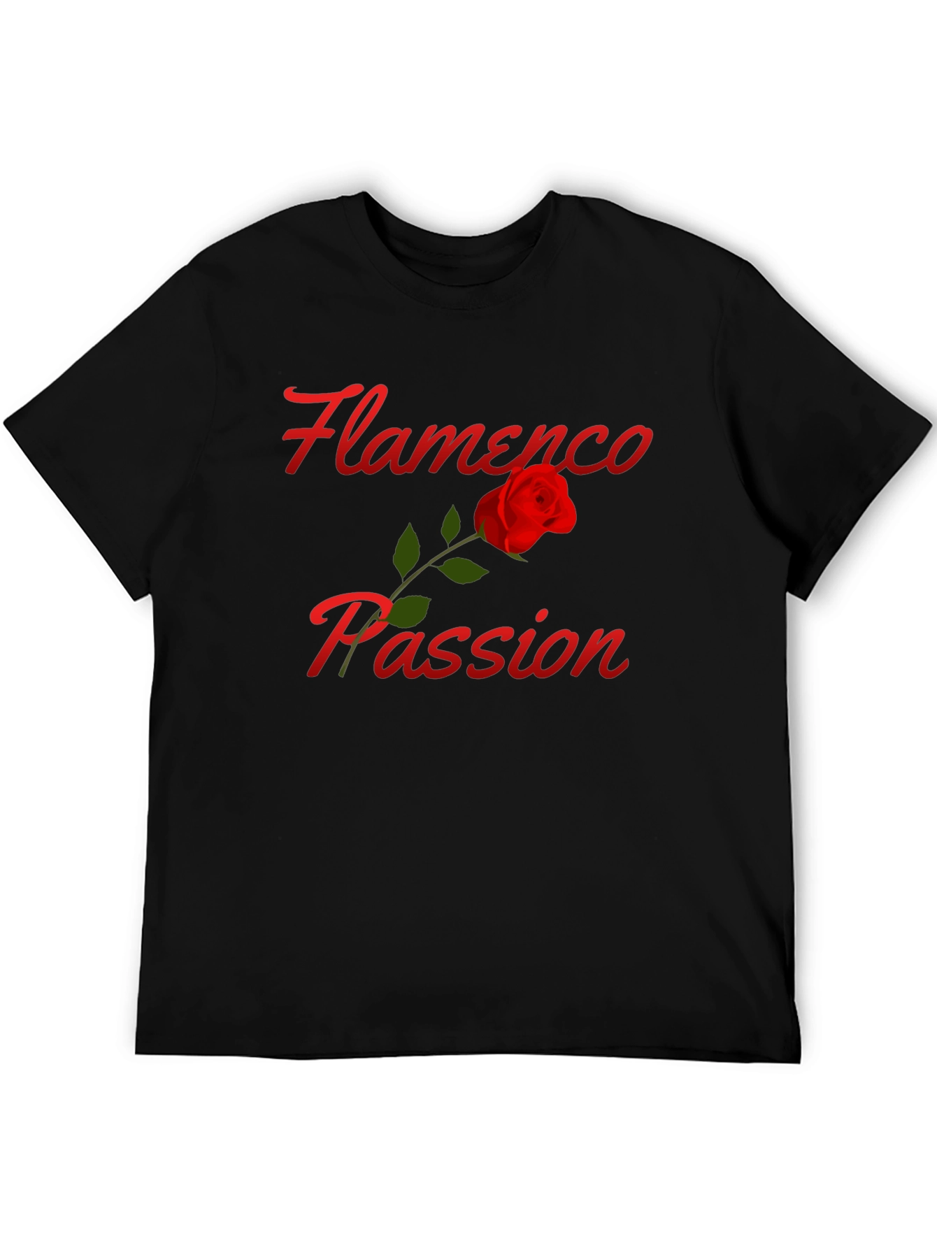 Flamenco Passion Rose T-Shirt - Stylish Graphic Tee