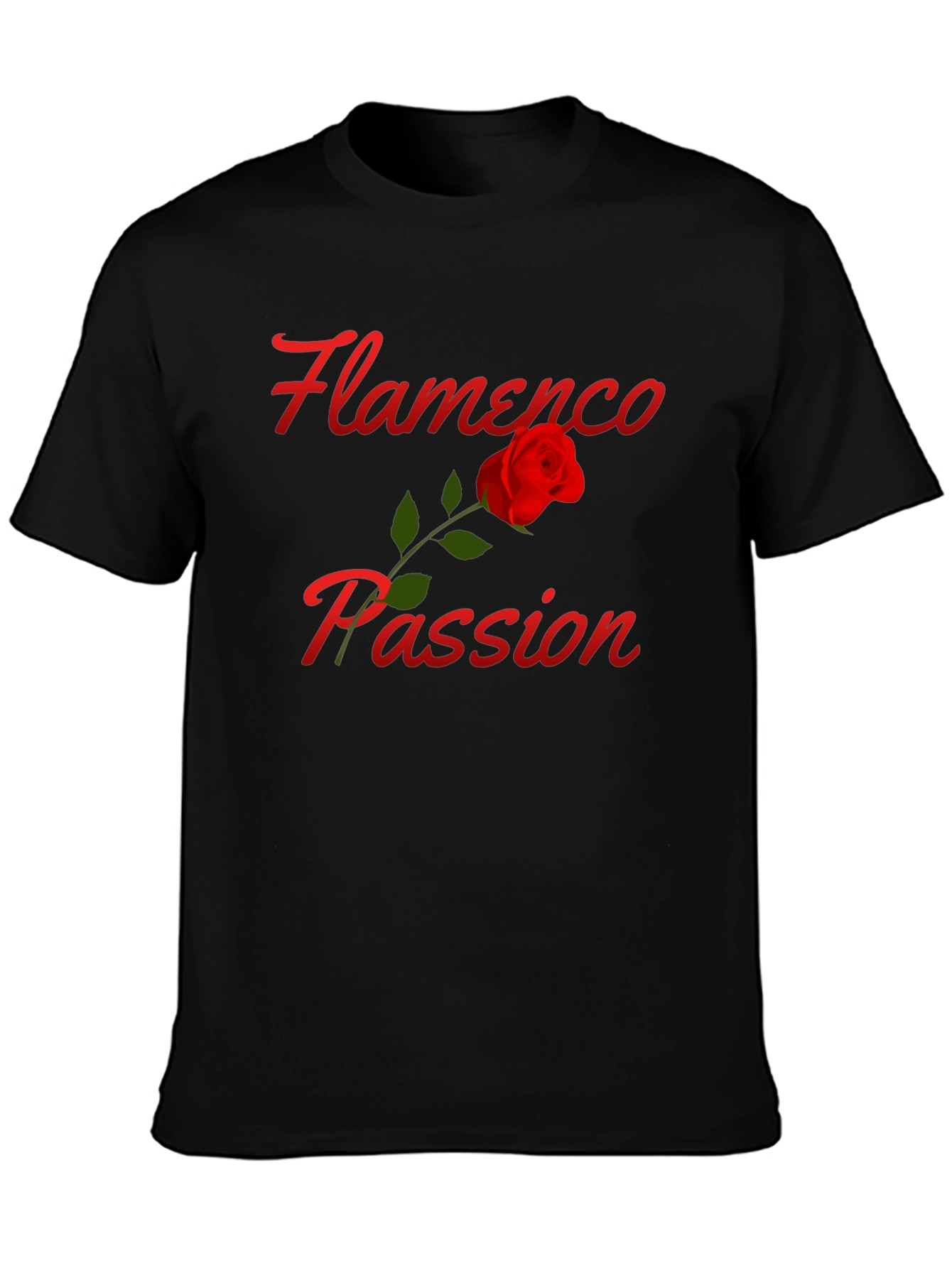 Flamenco Passion Rose T-Shirt - Stylish Graphic Tee