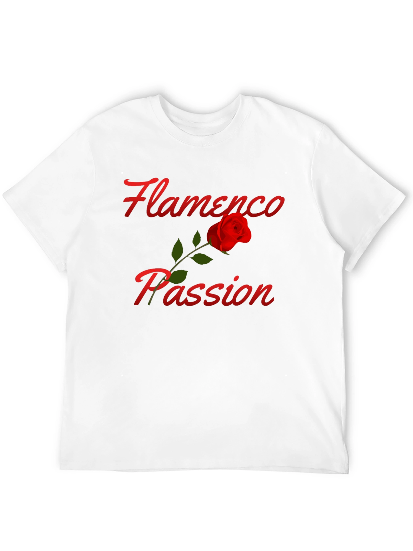Flamenco Passion Rose T-Shirt - Stylish Graphic Tee
