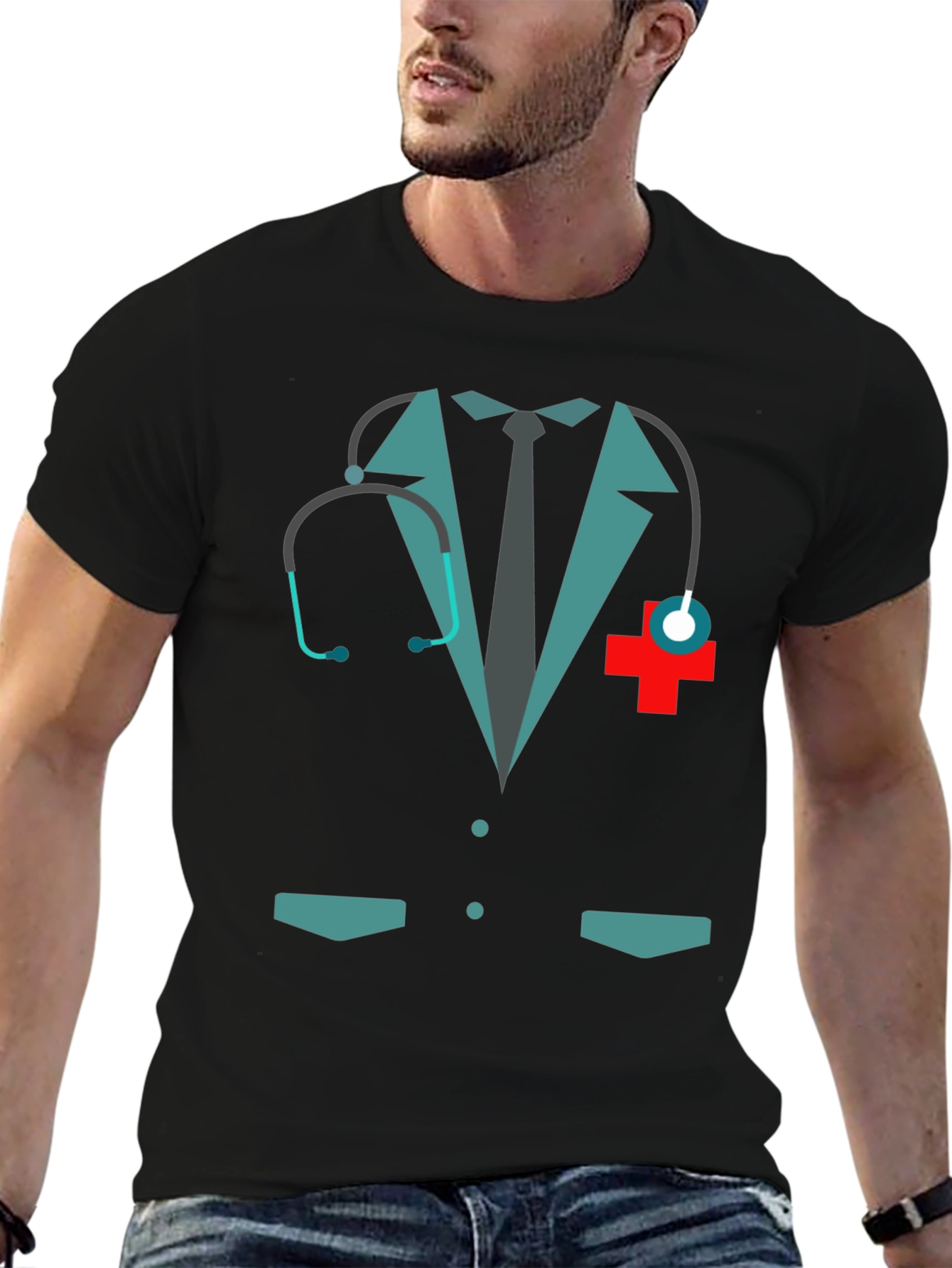 Doctor Costume Graphic Tee - Novelty Design