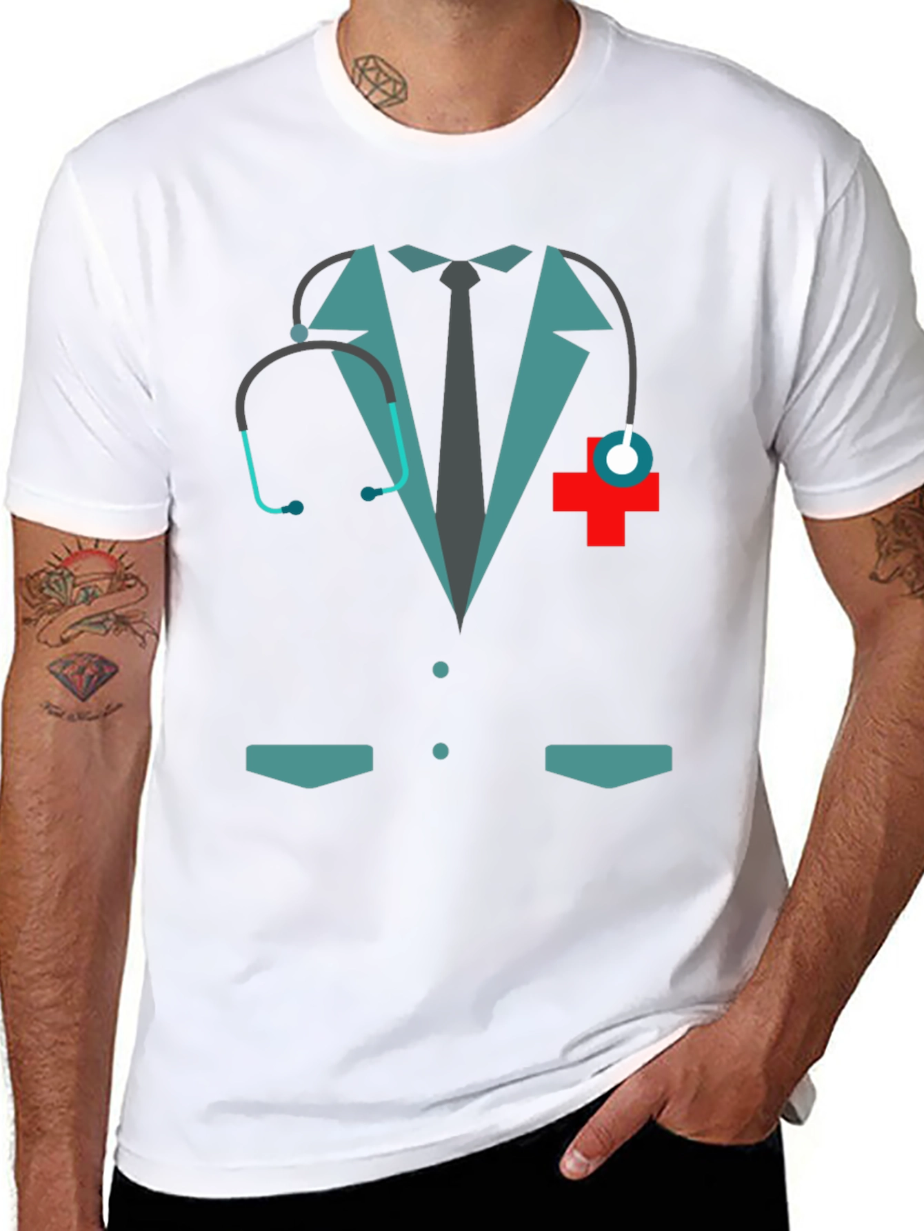 Doctor Costume Graphic Tee - Novelty Design