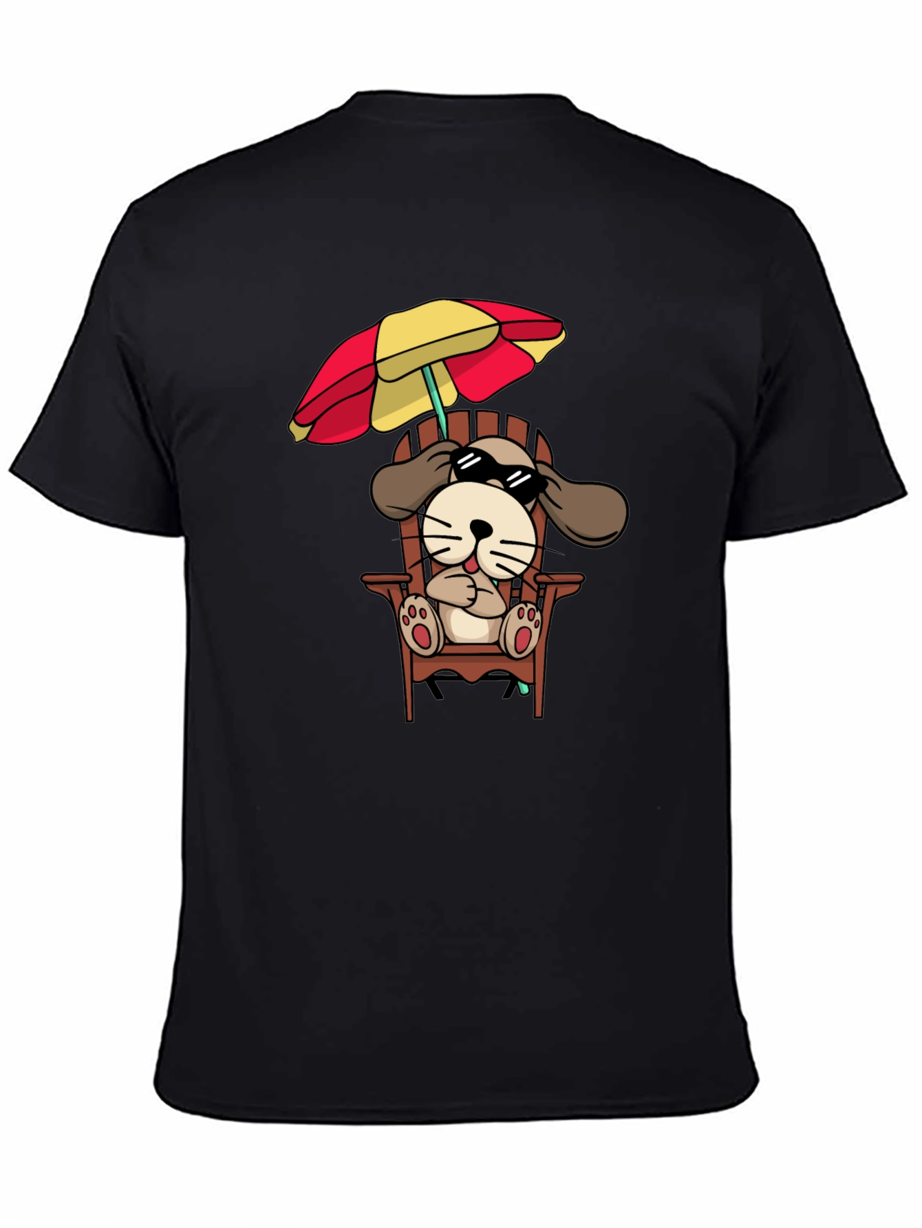 Cool Dog in Chair Graphic T-Shirt