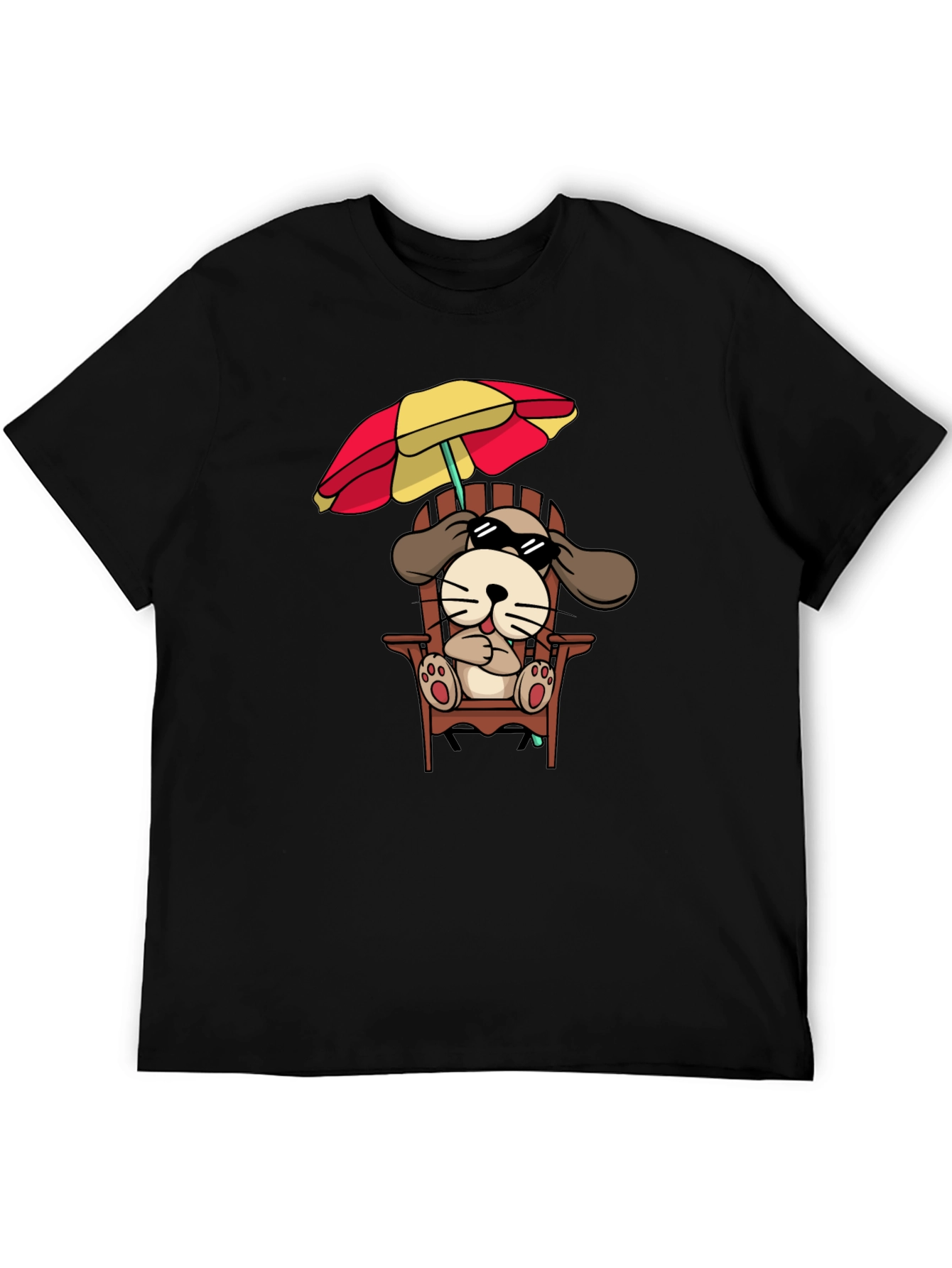 Cool Dog in Chair Graphic T-Shirt
