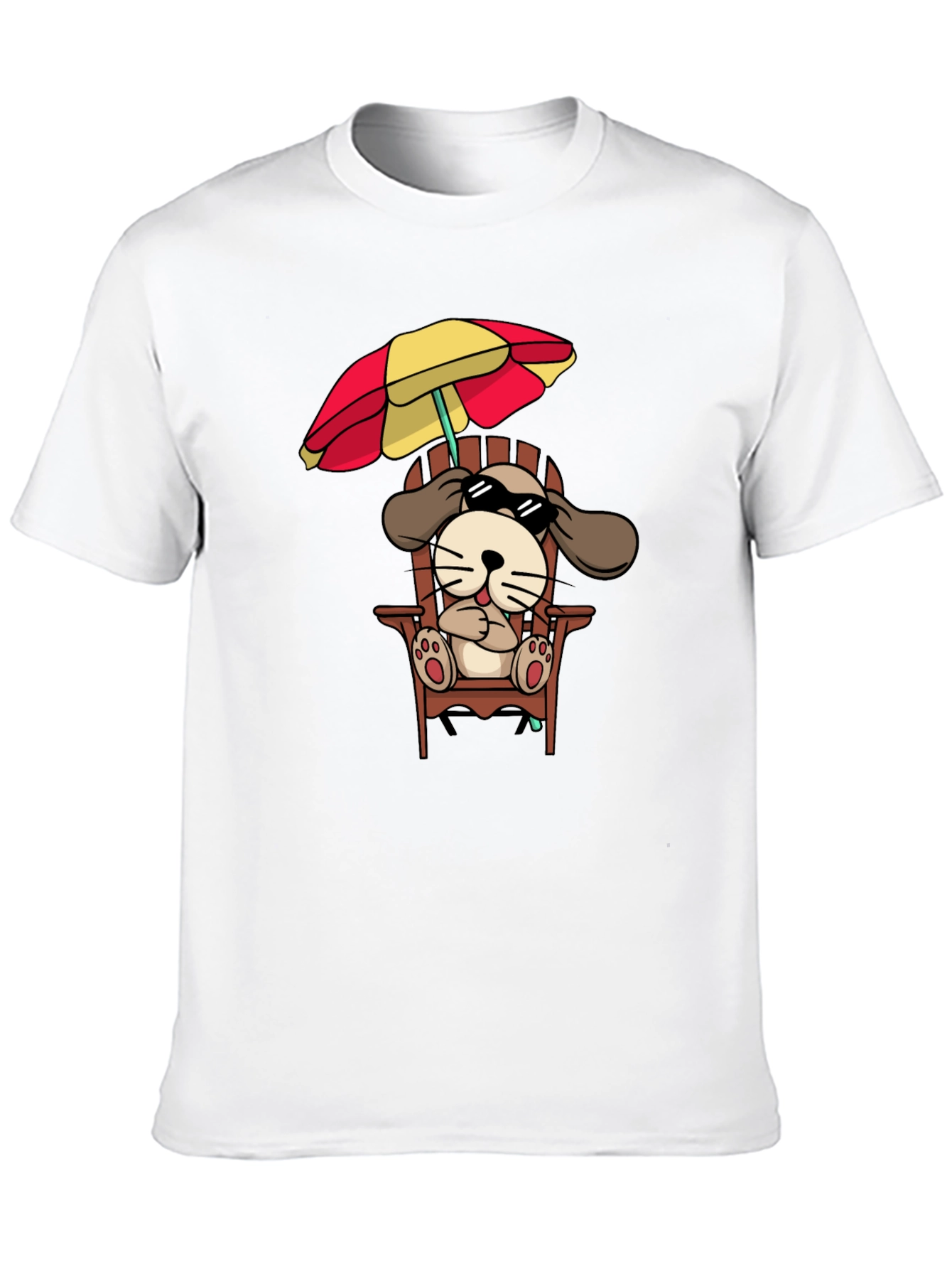 Cool Dog in Chair Graphic T-Shirt