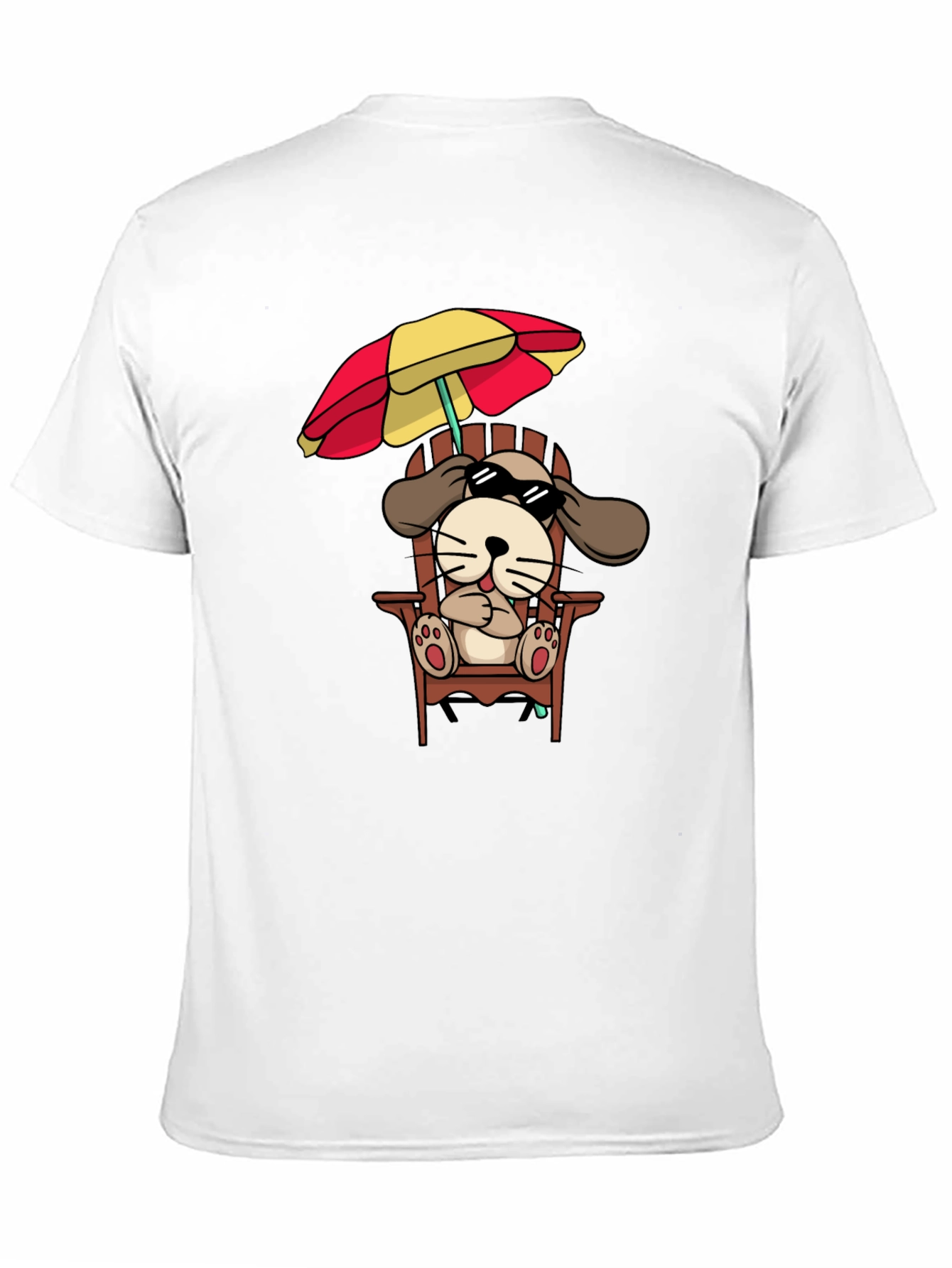 Cool Dog in Chair Graphic T-Shirt