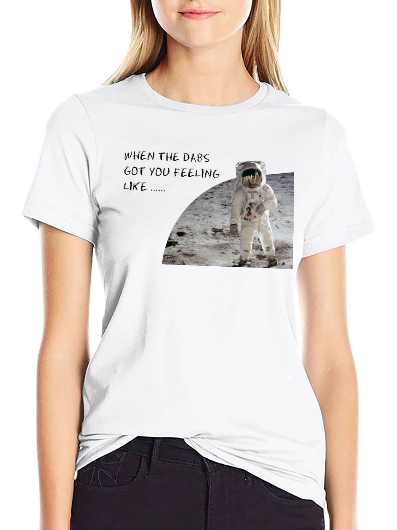 Dabs Got You Feeling Like Astronaut Black T-Shirt