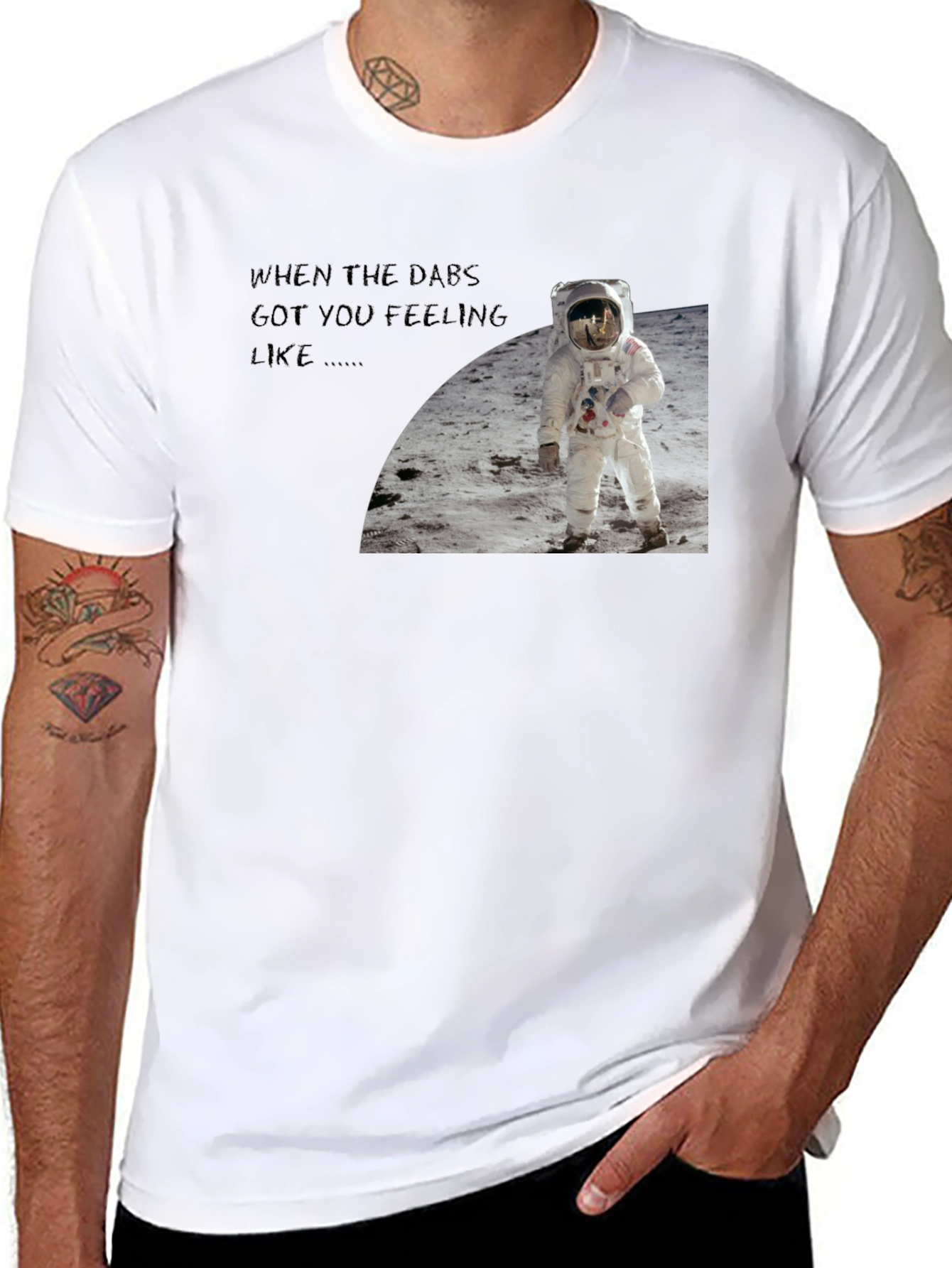 Dabs Got You Feeling Like Astronaut Black T-Shirt