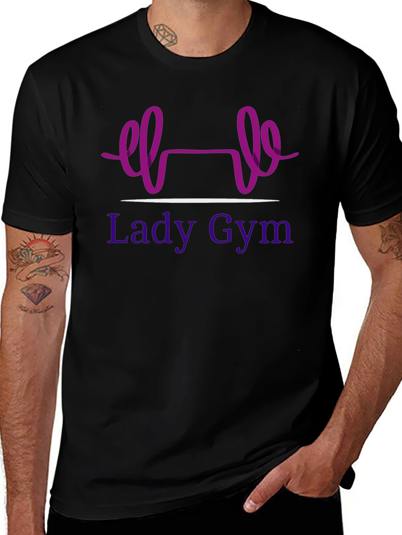 Lady Gym Black T-Shirt