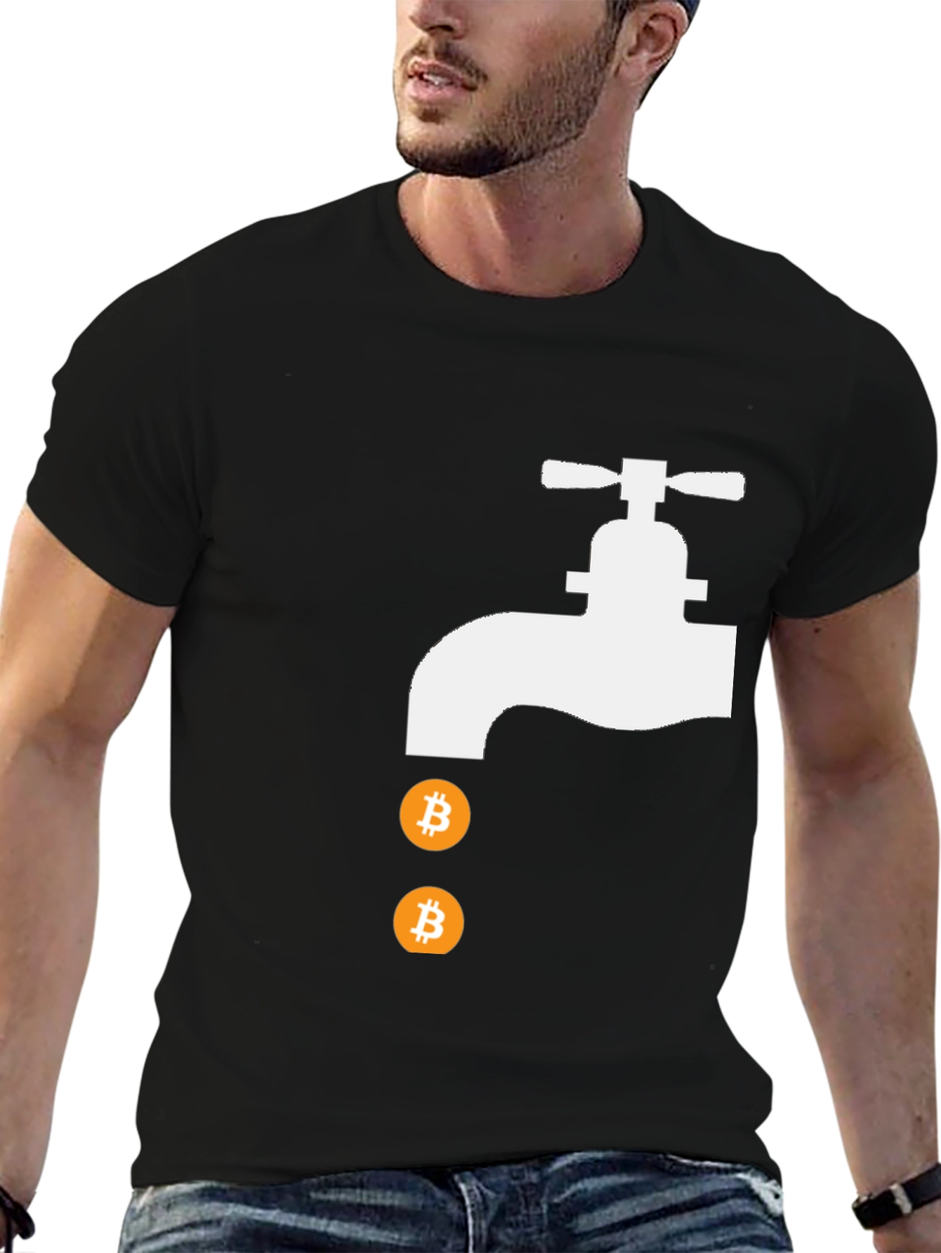 Bitcoin Faucet Graphic Tee - Crypto T-Shirt