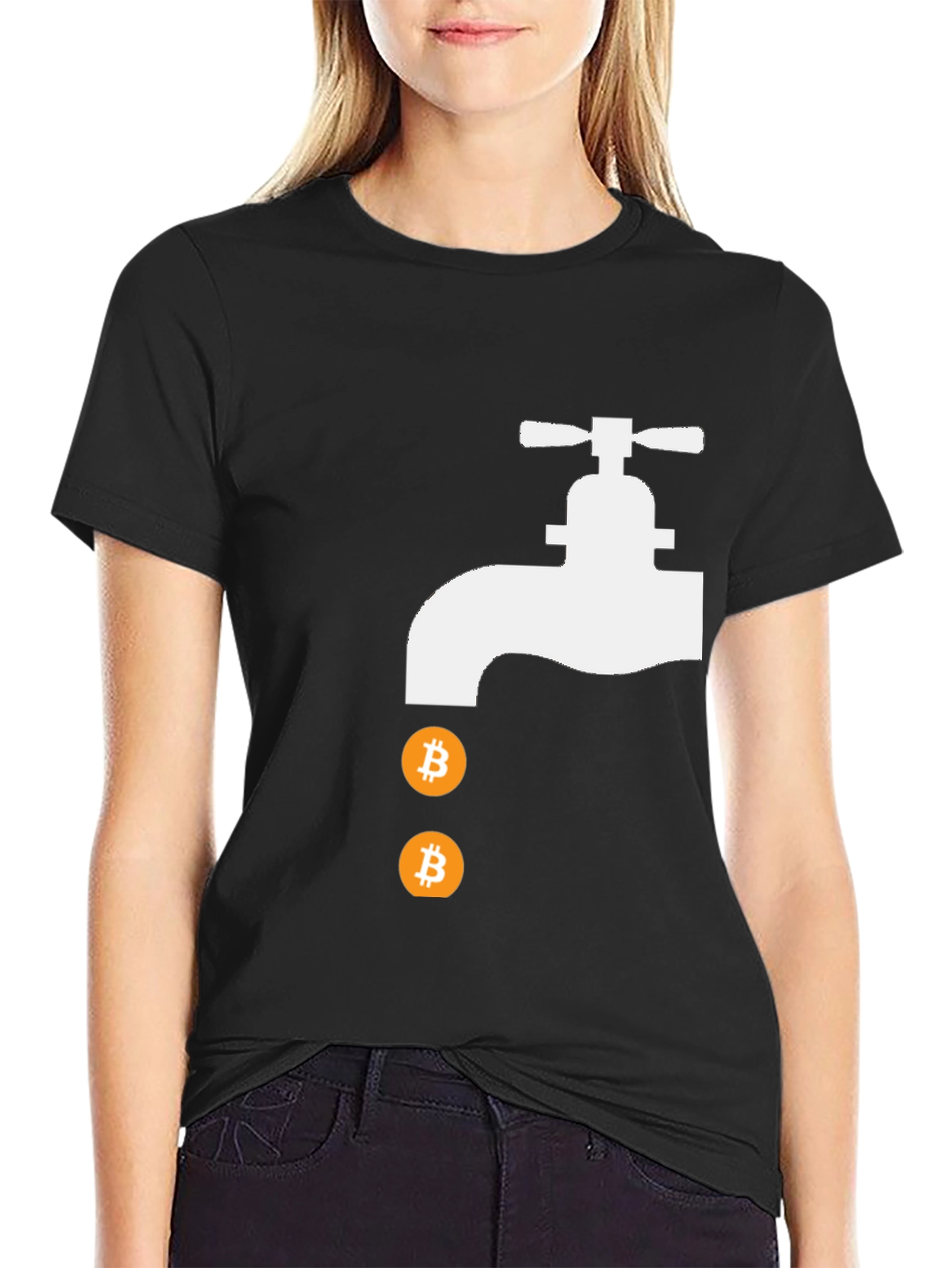 Bitcoin Faucet Graphic Tee - Crypto T-Shirt