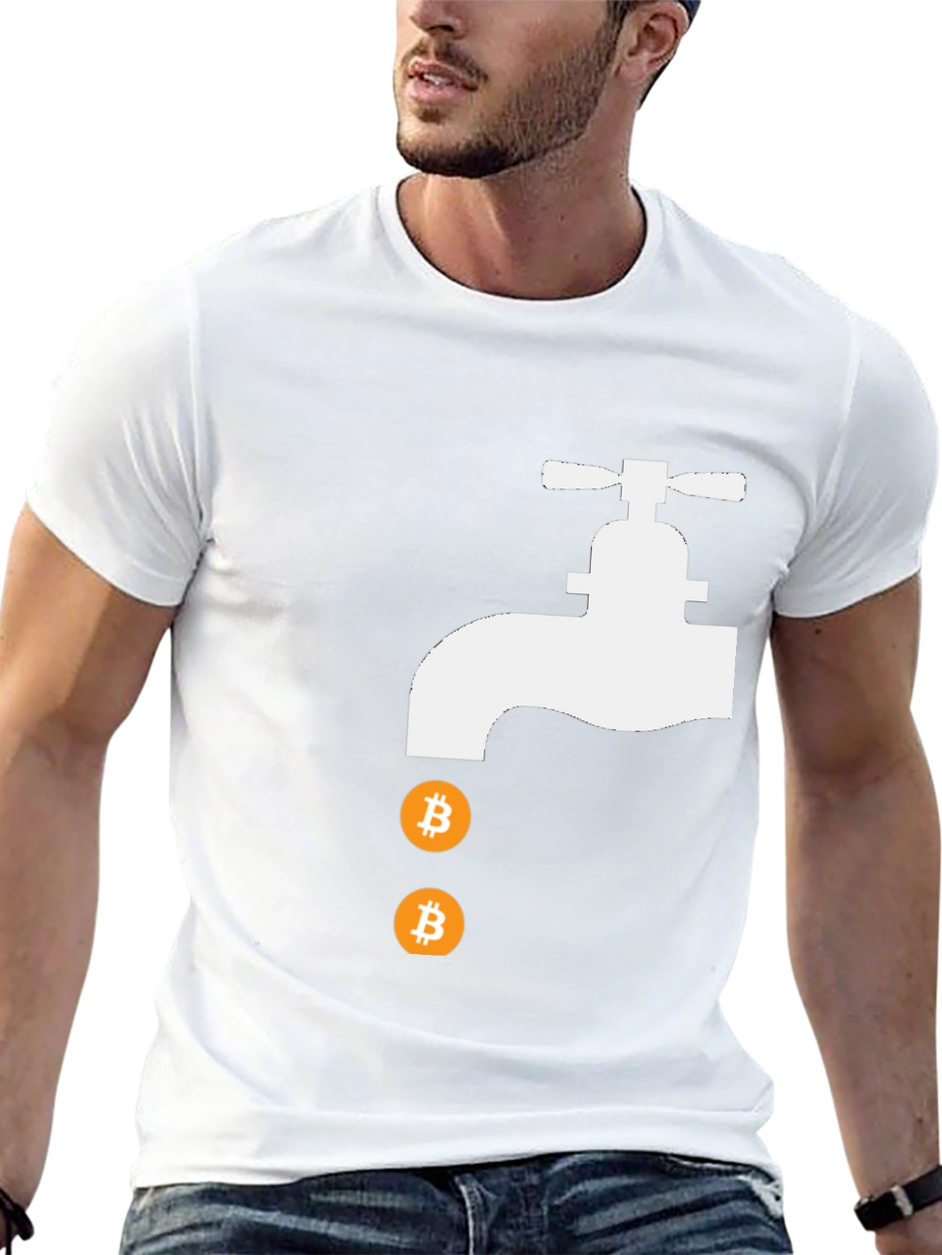 Bitcoin Faucet Graphic Tee - Crypto T-Shirt