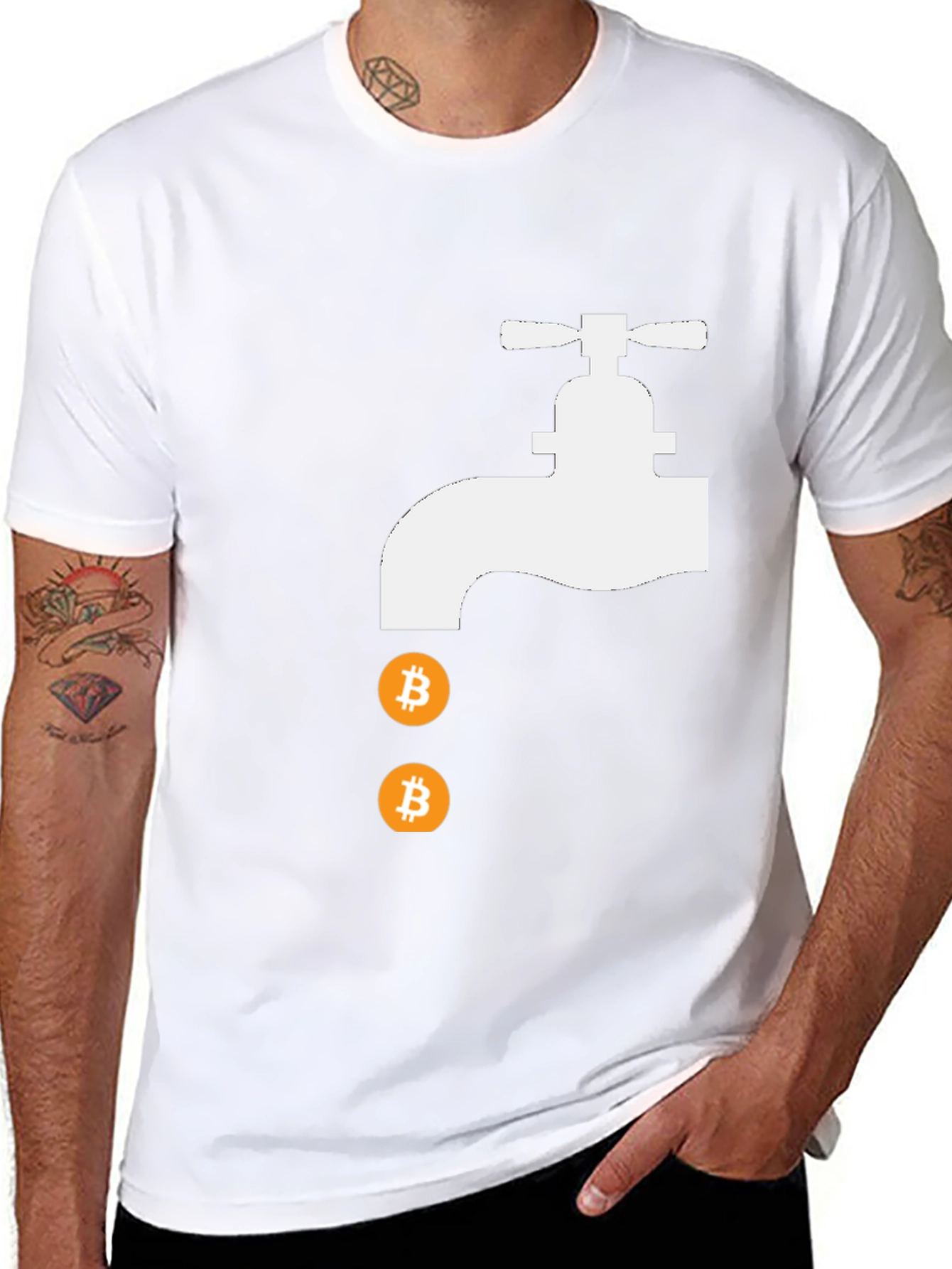 Bitcoin Faucet Graphic Tee - Crypto T-Shirt