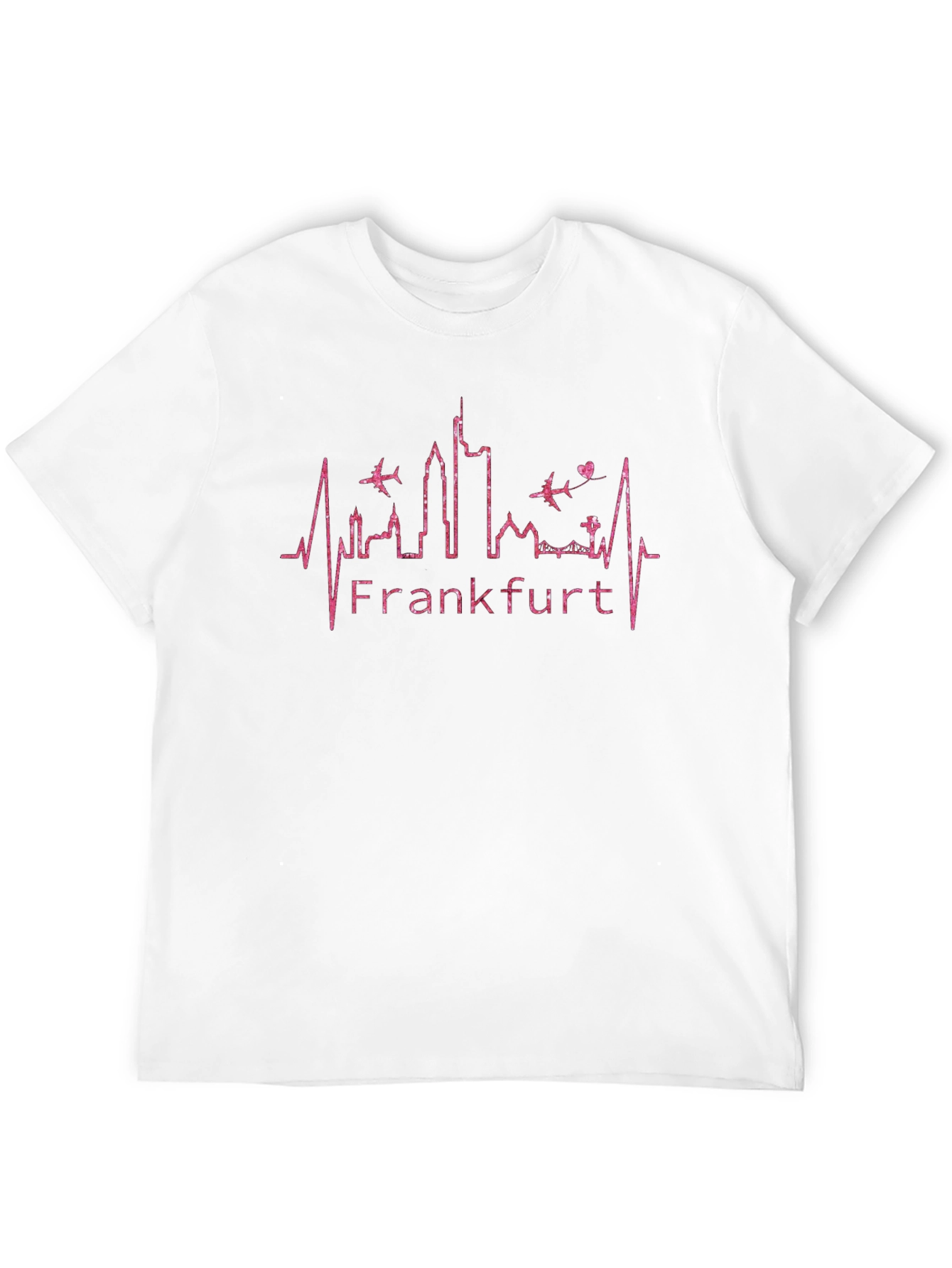Frankfurt Skyline Heartbeat T-Shirt