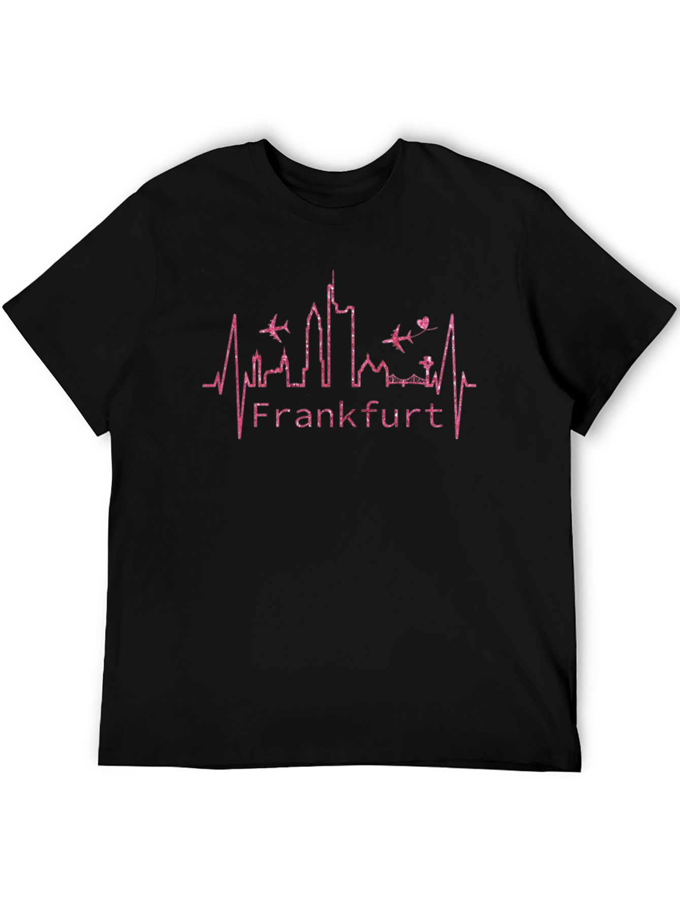 Frankfurt Skyline Heartbeat T-Shirt