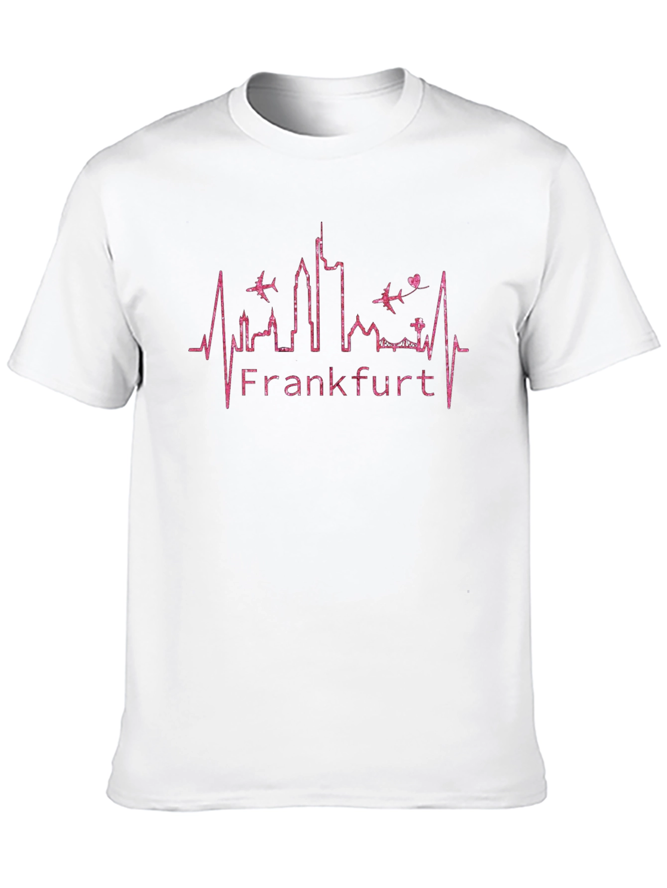 Frankfurt Skyline Heartbeat T-Shirt