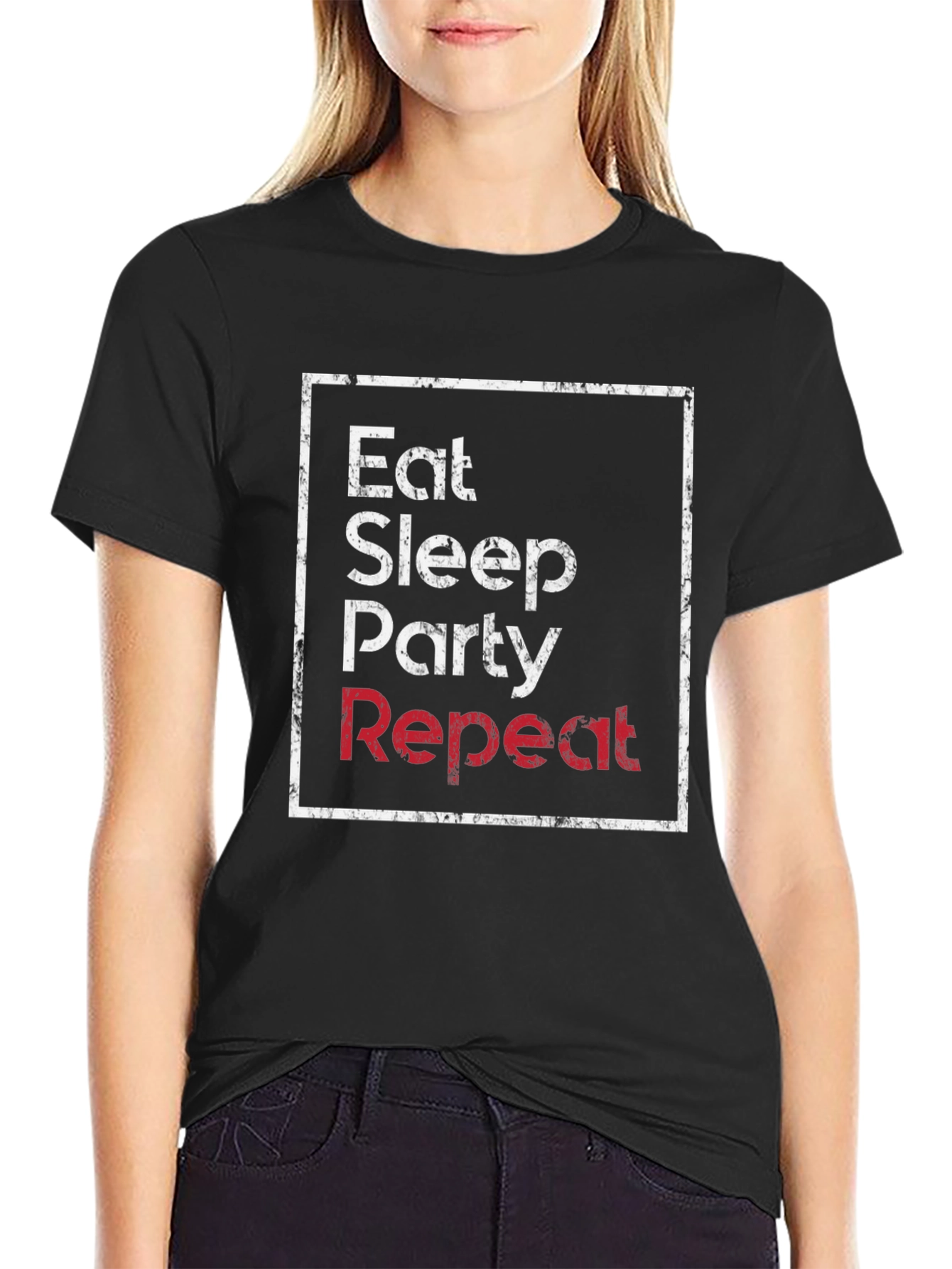 Eat Sleep Party Repeat Graphic Tee