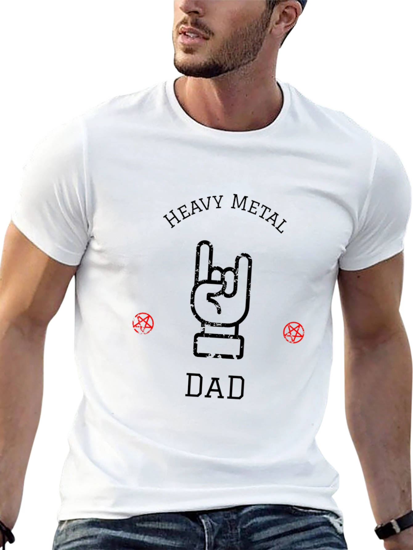 Heavy Metal Dad Graphic T-Shirt - Black