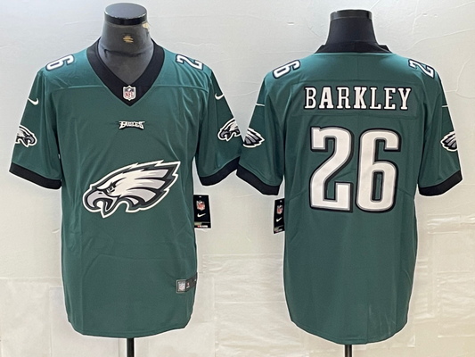 Men's Philadelphia Eagles Saquon Barkley #26 Midnight Green Game Jerseys