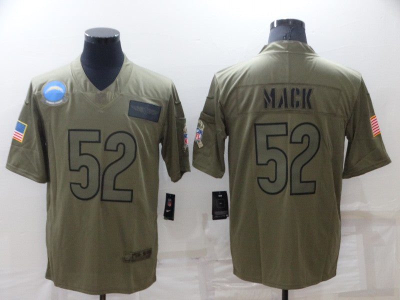 Men's Los Angeles Chargers Khalil Mack #52 Brown Player Jerseys