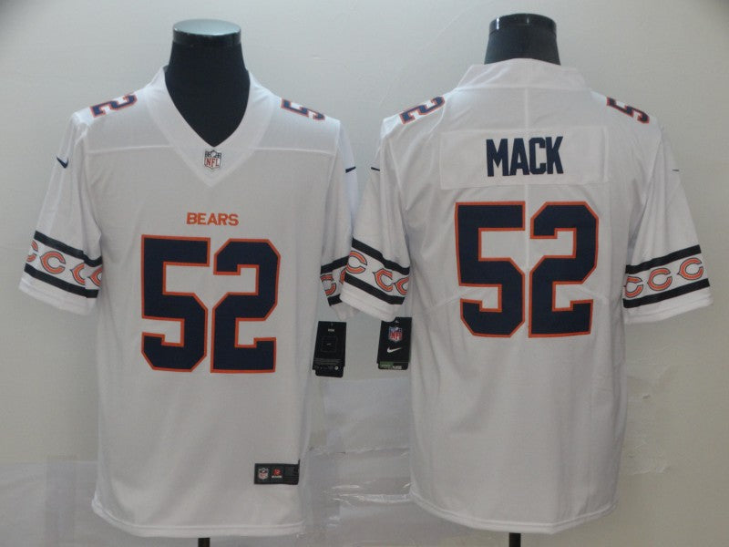 Men's Chicago Bears #52 Khalil Mack White Game Jerseys