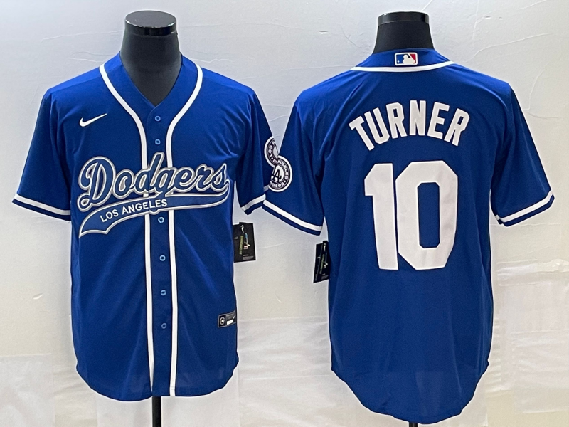 Men's Los Angeles Dodgers Justin Turner #10 Royal Player Jerseys Joint Edition