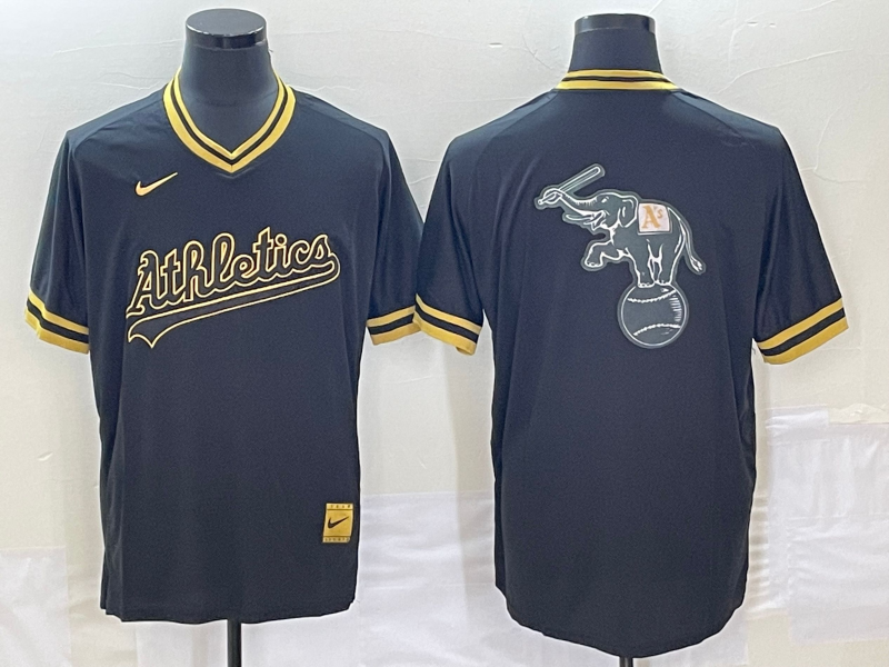 Men's Oakland Athletics Black Replica Game Jerseys