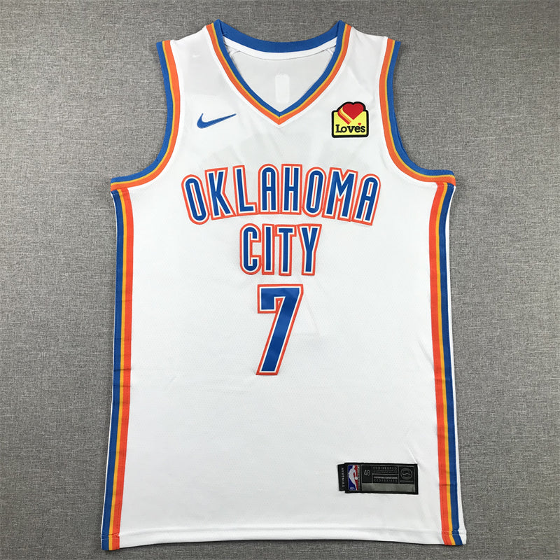 Men's Oklahoma City Thunder Chet Holmgren #7 White Swingman Jerseys - Association Edition
