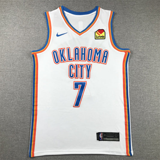 Men's Oklahoma City Thunder Chet Holmgren #7 White Swingman Jerseys - Association Edition