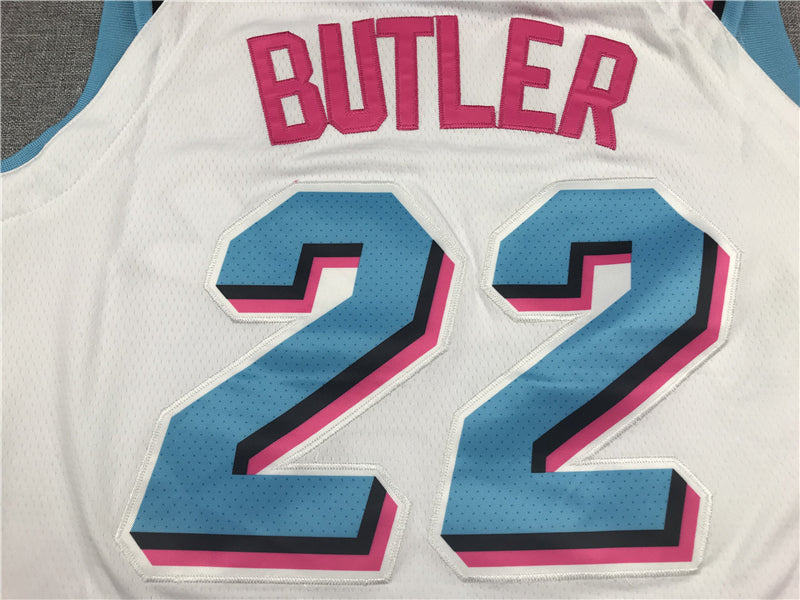 Men's Miami Heat Jimmy Butler #22 NBA White Swingman Jerseys