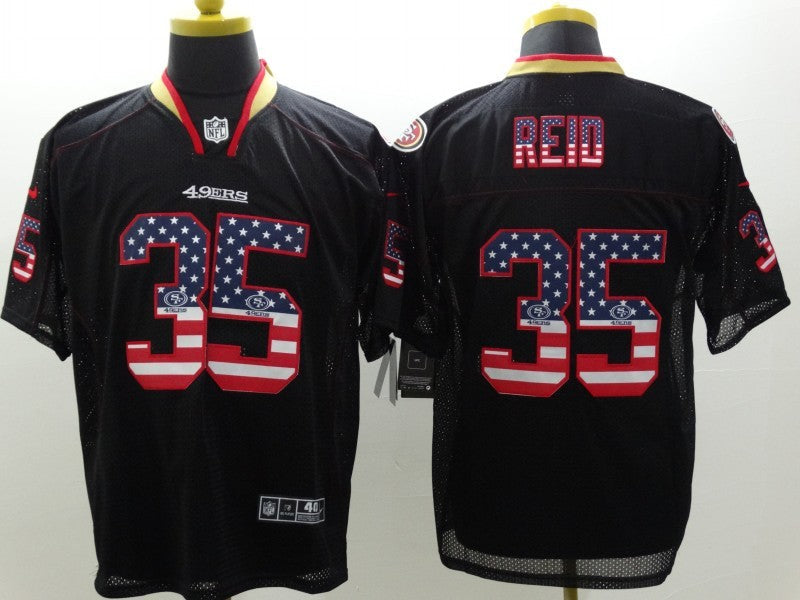 Men's San Francisco 49ers Eric Reid #35 Black Game Jerseys