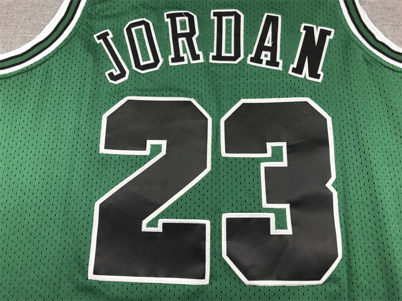 Men's Chicago Bulls Michael Jordan #23 Green 1997-98 Hardwood Classics Authentic Jerseys