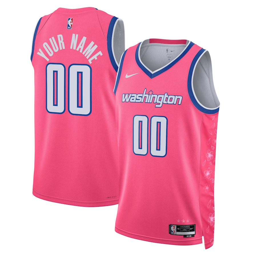 Men's Washington Wizards Pink 2022/23 Swingman Custom Jerseys - City Edition